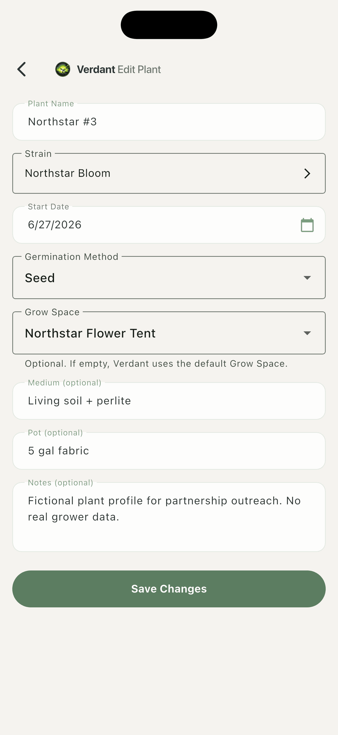 Edit plant profile — Free & Pro, Light appearance