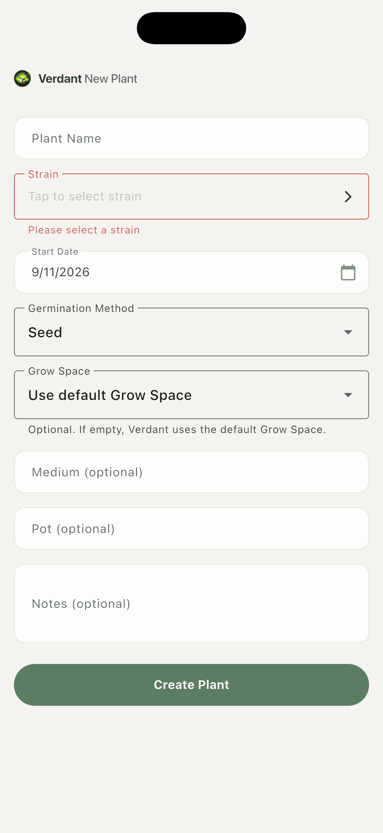 Add a plant — Free & Pro, Light appearance