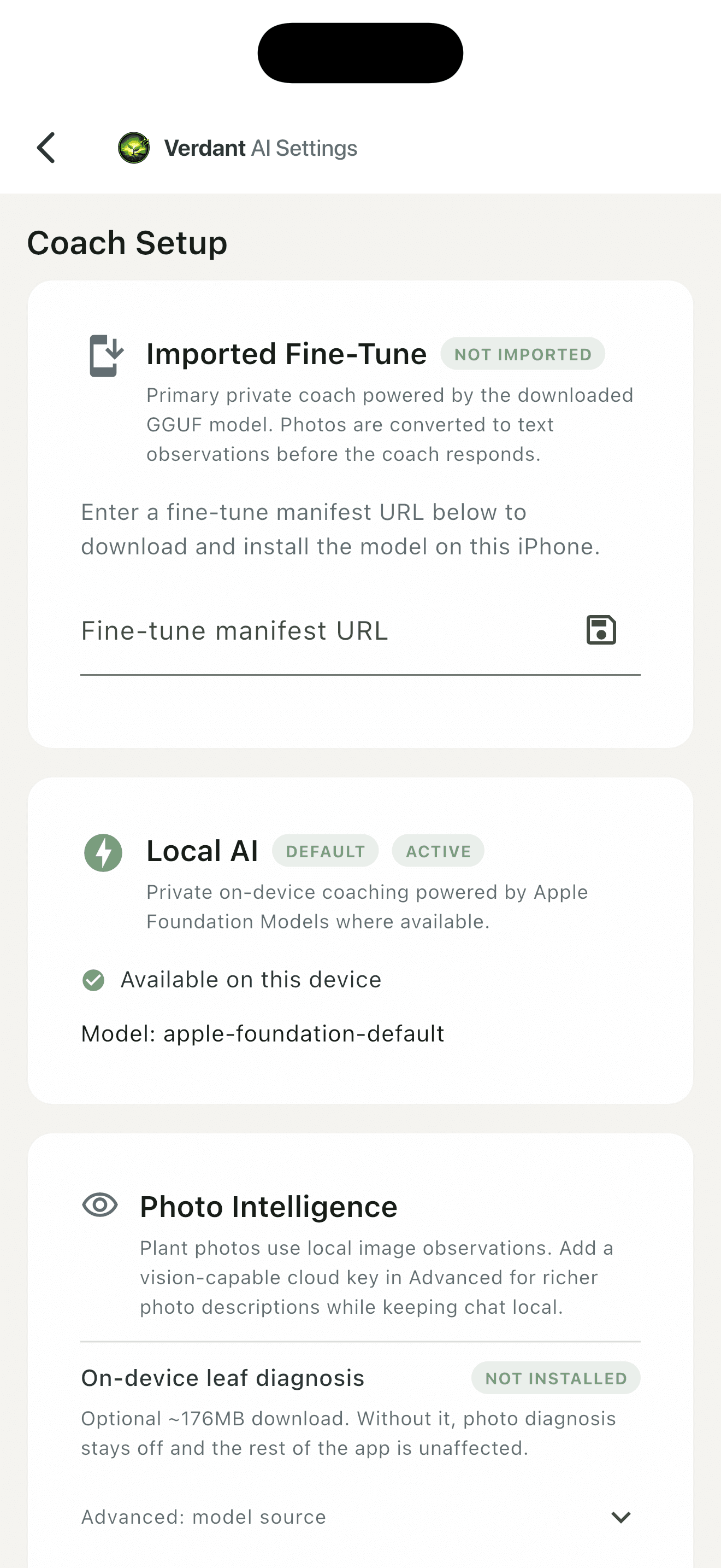 Coach settings — Free & Pro, Light appearance