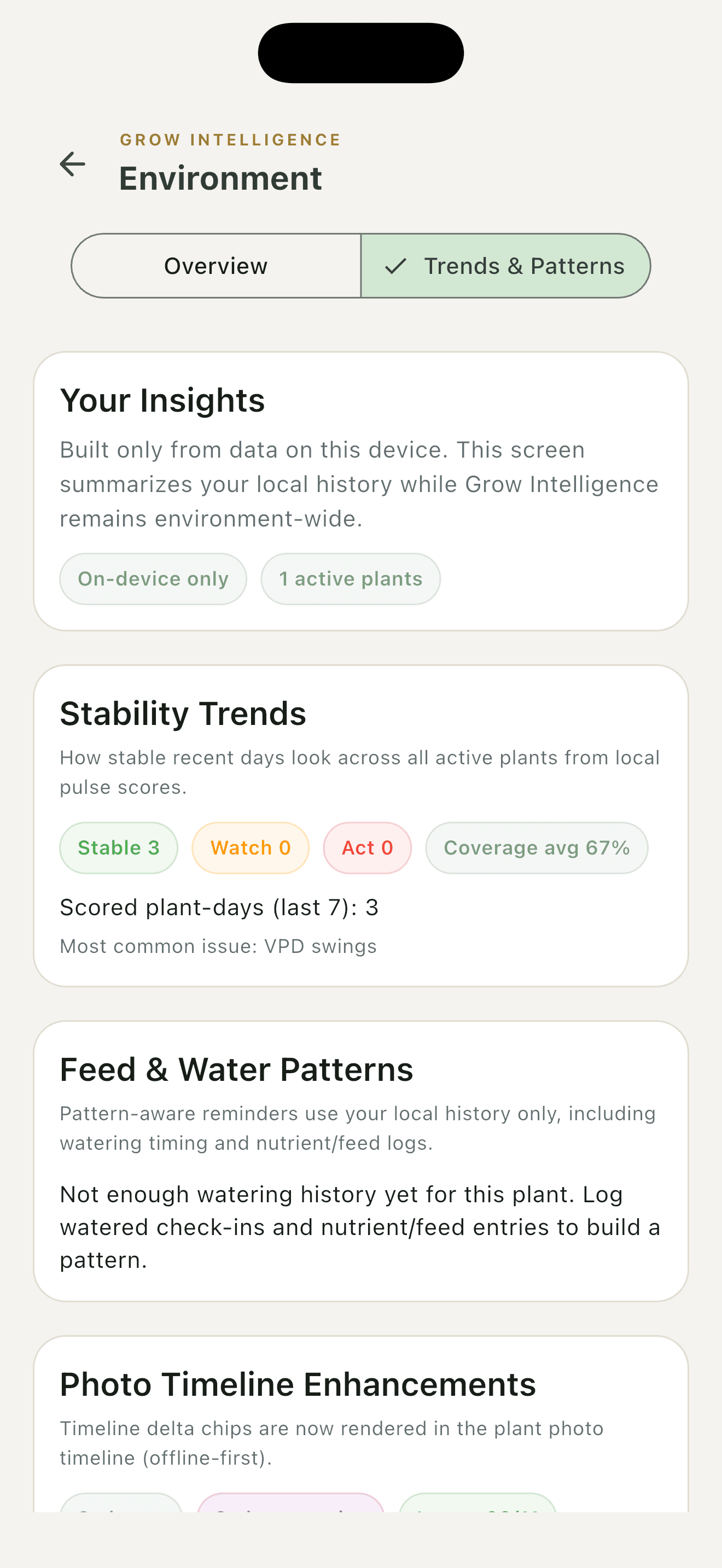 Weekly insights — Free & Pro, Light appearance